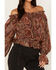 Image #3 - Flying Tomato Women's Paisley Print Off The Shoulder Top, , hi-res