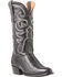 Image #1 - El Dorado Men's Handmade Ostrich Leg Western Boots - Medium Toe, Black, hi-res
