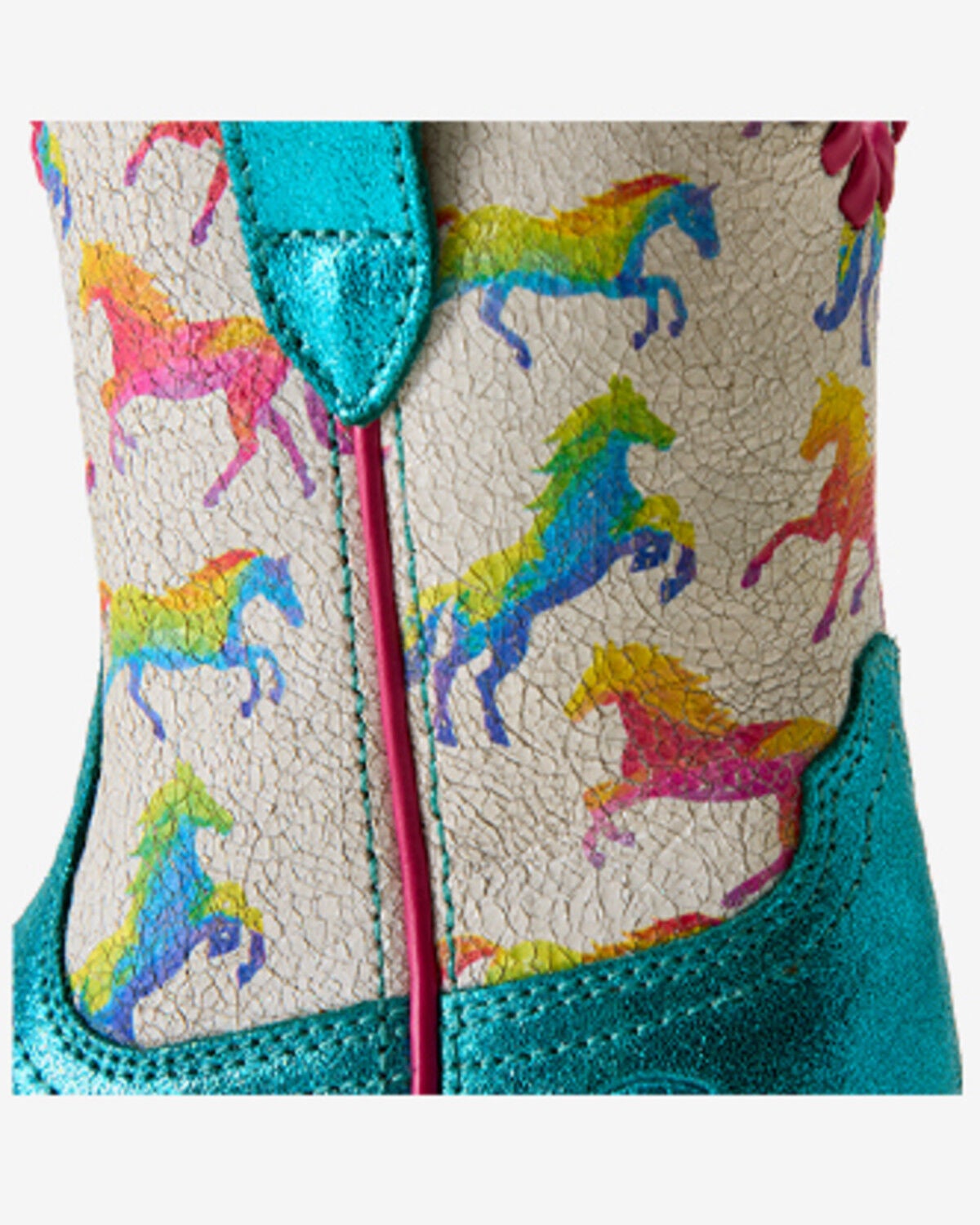 Image #6 - Ariat Girls' Skydancer Metallic Western Boots - Broad Square Toe, Blue, hi-res