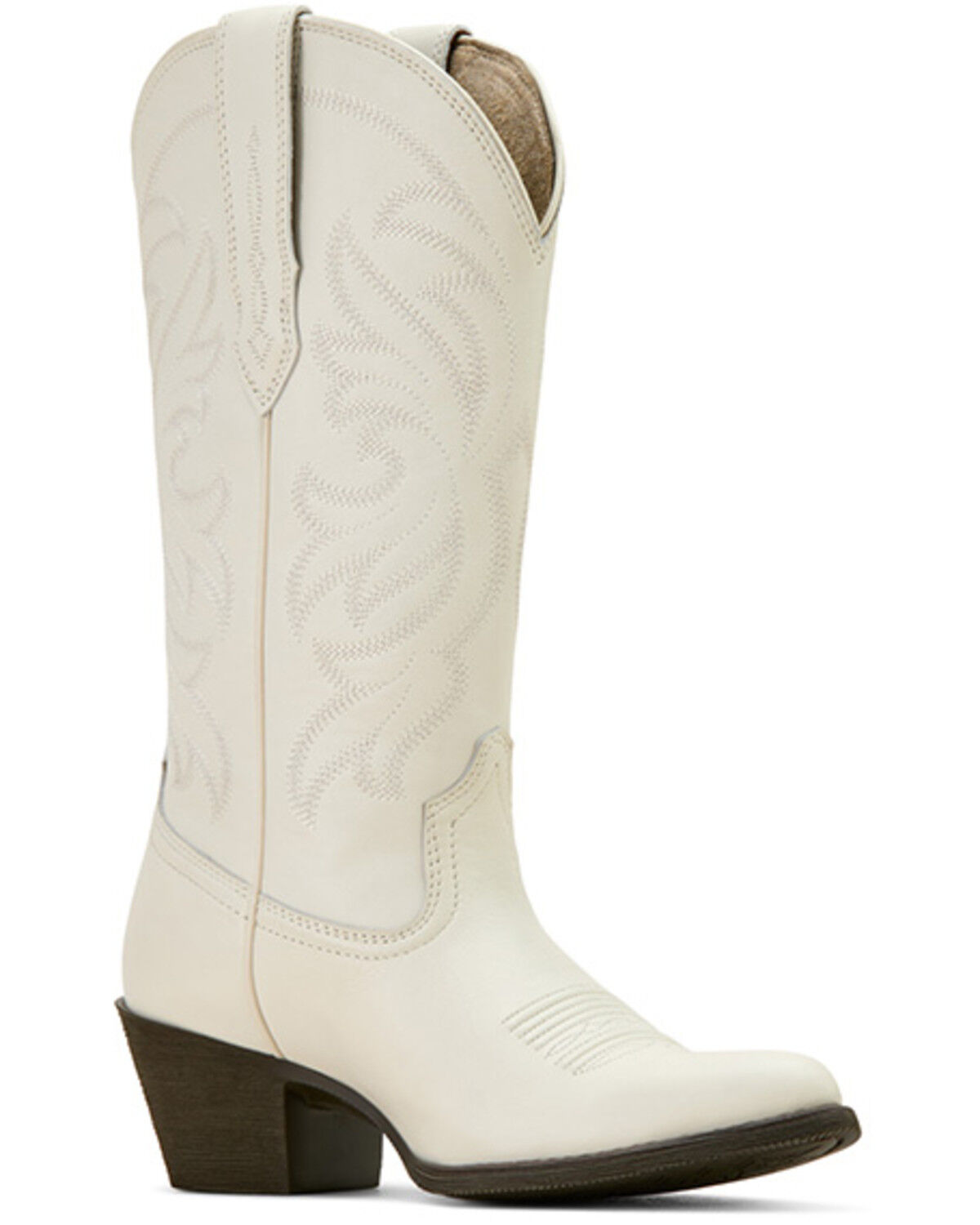Image #1 - Ariat Women's Heritage Stretchfit Tall Western Boots - Round Toe, Cream, hi-res