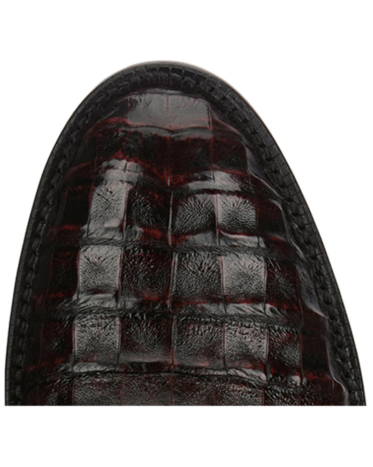 Image #6 - Tony Lama Men's Exotic Caiman Western Boots - Round Toe, Black Cherry, hi-res