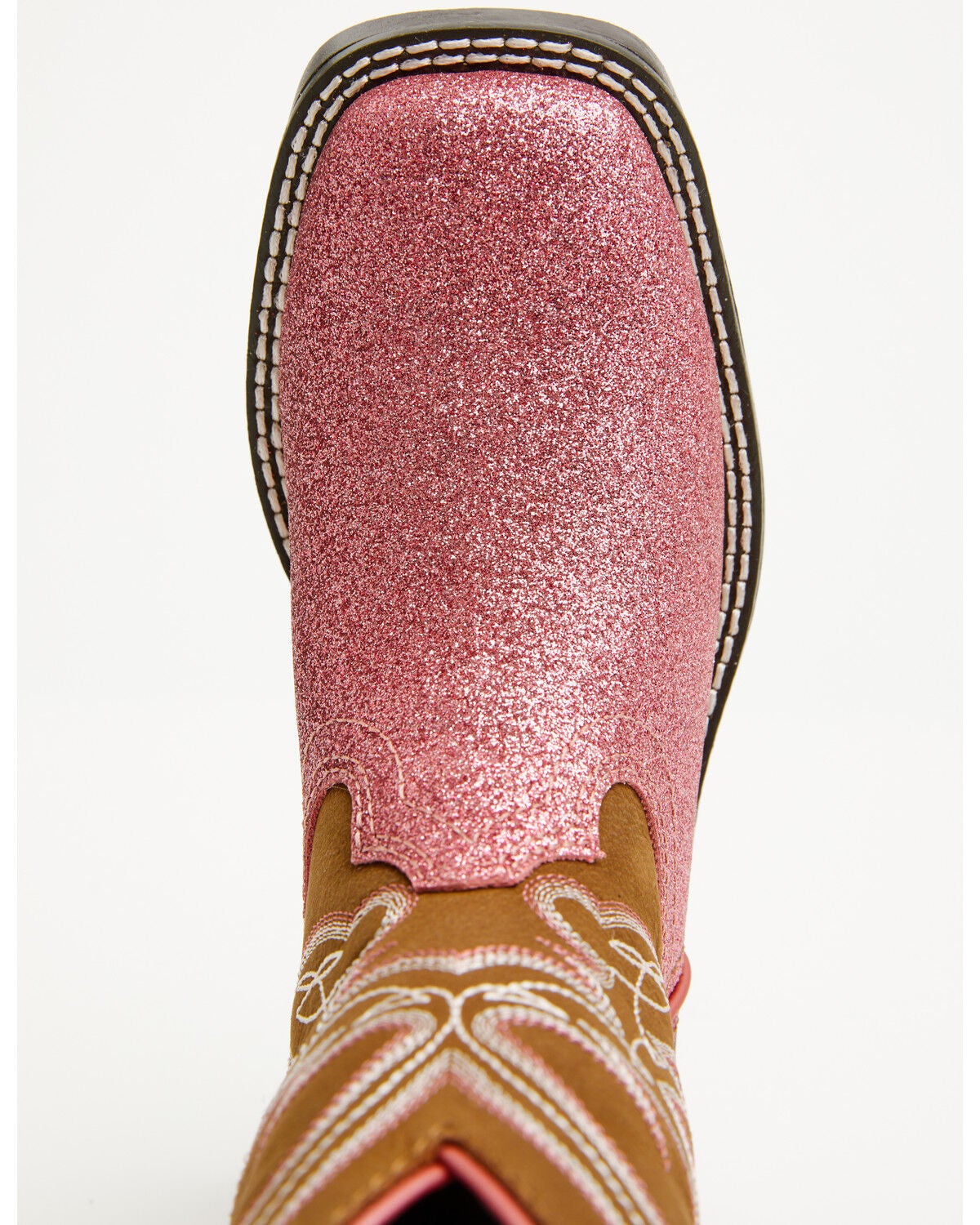 Image #6 - Shyanne Girls' Avery Glitter Western Boots - Broad Square Toe, Pink, hi-res