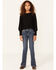 Rock & Roll Denim Girls' Embellished Pockets Bootcut Jeans, Blue, hi-res