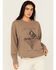 Image #1 - Ariat Women's West Days Graphic Sweatshirt, Tan, hi-res