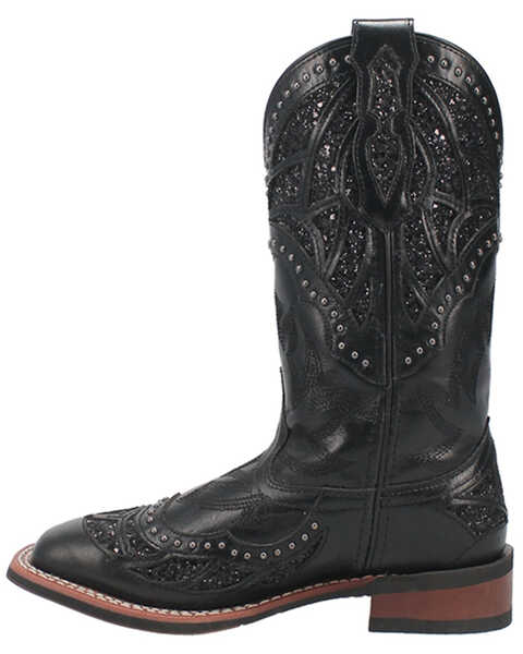Image #3 - Laredo Women's Eternity Western Boots - Broad Square Toe, Black, hi-res