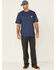 Image #3 - Carhartt Men's Loose Fit Heavyweight Logo Pocket Work T-Shirt, Dark Blue, hi-res