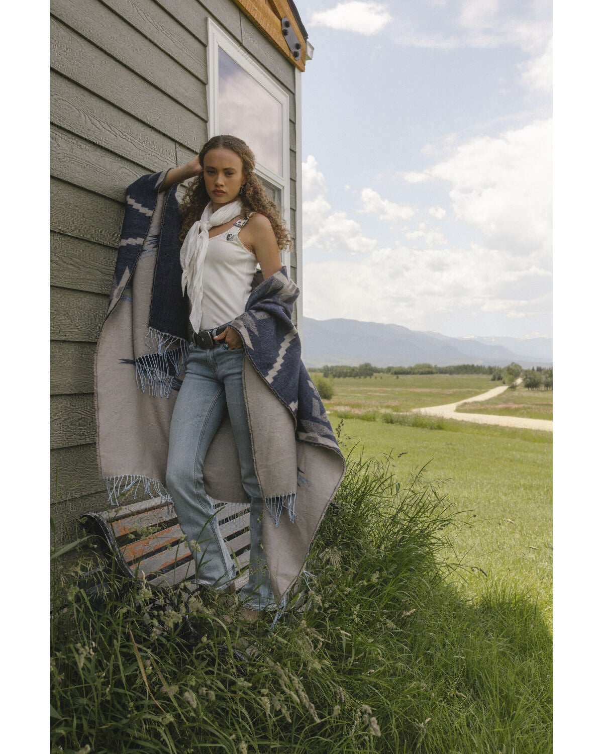 Image #2 - Idyllwind Women's Marydale Shawl, Khaki, hi-res