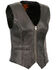 Image #1 - Milwaukee Leather Women's Lightweight Zipper Front Braided Vest - 4X, Black, hi-res