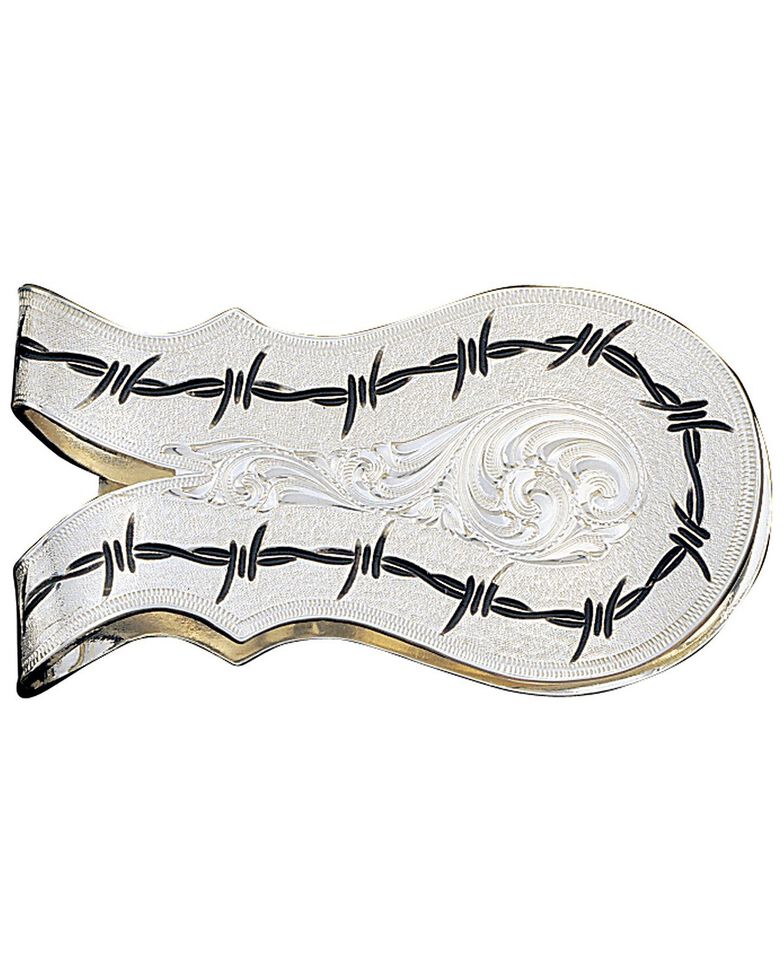 Montana Silversmiths Barbwire Money Clip, Silver, hi-res