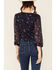 Image #4 - Sadie & Sage Women's Navy Floral Print Blouse, Navy, hi-res