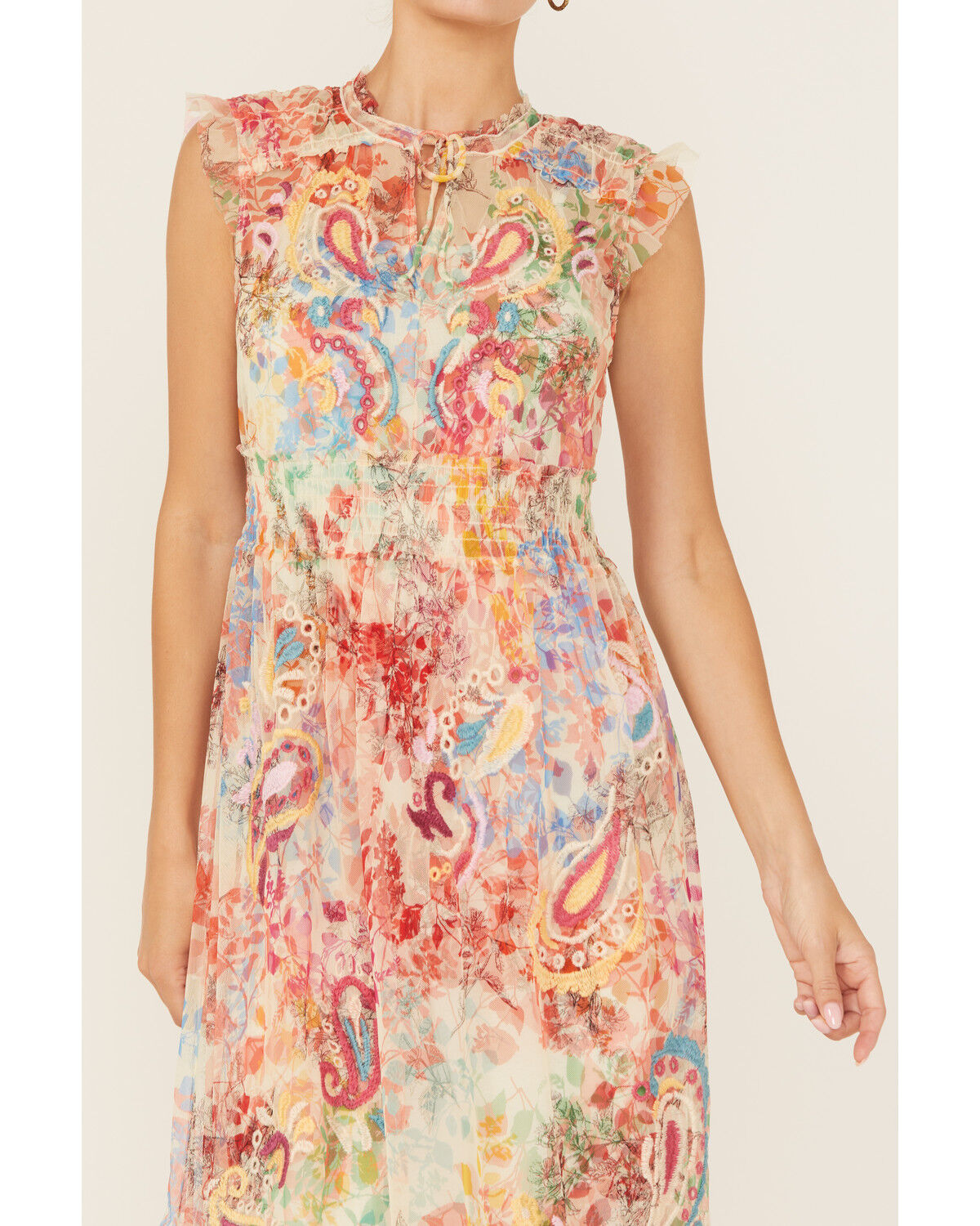 Image #3 - Johnny Was Women's Mazzy Tie Midi Dress, , hi-res