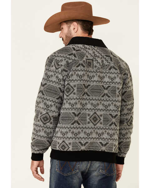 Image #4 - Powder River Outfitters Men's Charcoal Southwestern Print Wool Zip-Front Bomber Jacket , , hi-res