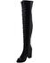 Image #2 - Milwaukee Leather Women's Open Toe Front Knee High Boots - Round Toe, Black, hi-res