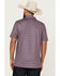 Image #4 - Hooey Men's Weekender Pinstripe Short Sleeve Polo , Purple, hi-res