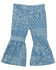 Image #1 - Wrangler Toddler Girls' Light Wash Bandana Print Flare Denim Jeans, Light Wash, hi-res