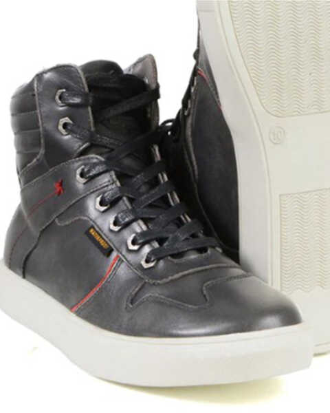Image #3 - Milwaukee Leather Men's Vintage High-Top Reinforced Street Riding Waterproof Shoes - Round Toe, Grey, hi-res