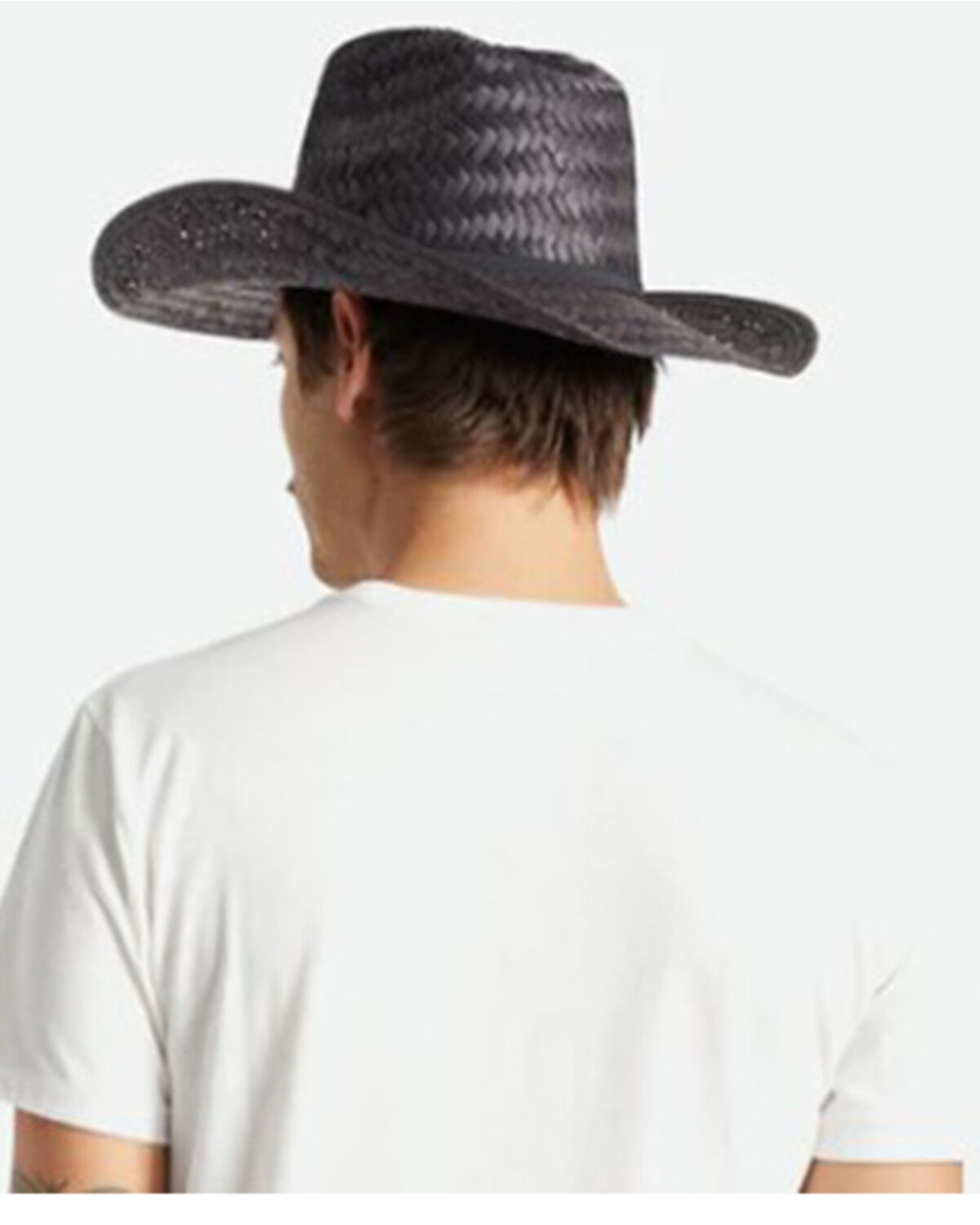 Image #3 - Brixton Houston Straw Cowboy Hat, Black, hi-res
