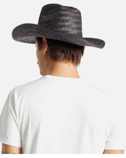 Brixton Houston Straw Cowboy Hat, Black, hi-res