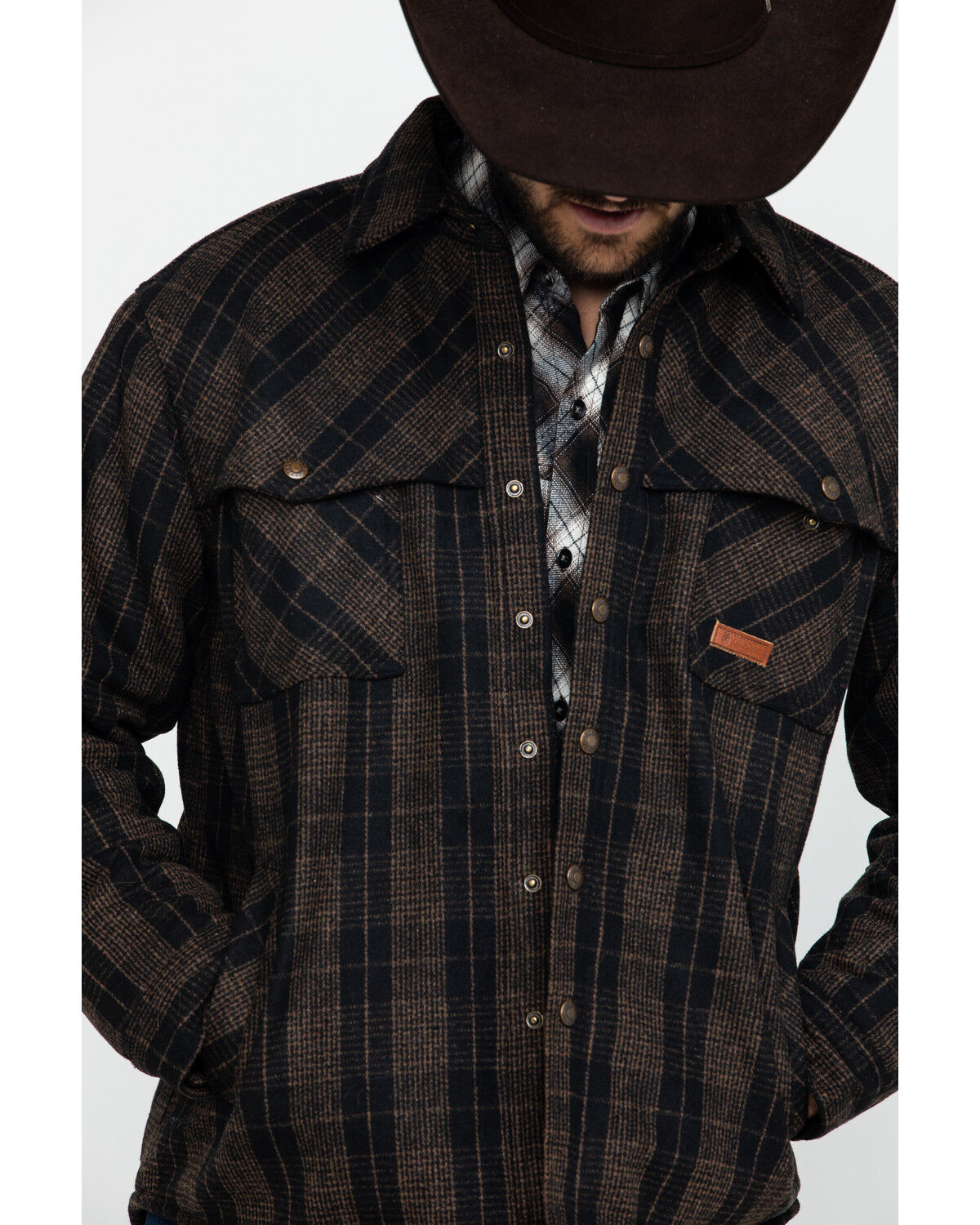 Image #4 - Outback Trading Co Men's Harrison Snap-Front Jacket, Brown, hi-res