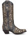 Image #2 - Corral Women's Inlay & Studs Western Boots - Snip Toe, Black, hi-res