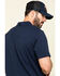 Image #5 - Hawx Men's Navy Miller Pique Short Sleeve Work Polo Shirt - Tall , Navy, hi-res