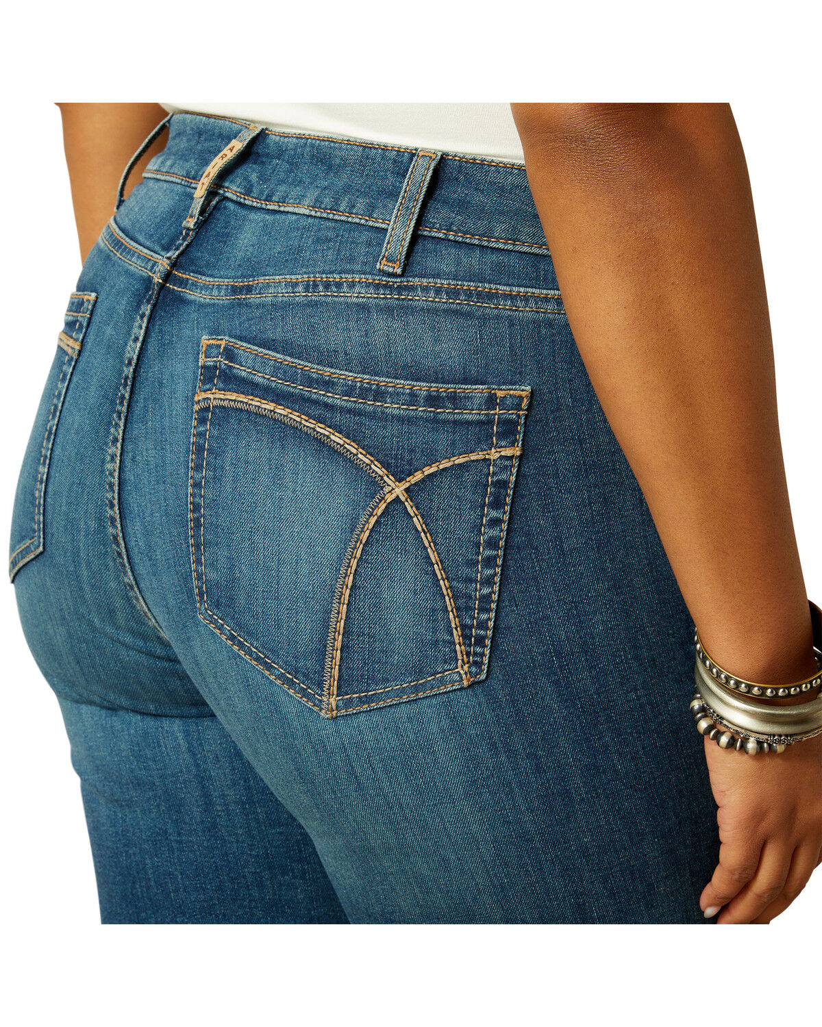 Image #2 - Ariat Women's Hasley Dark Wash Mid Rise Slim Trouser Denim Jeans - Plus, Dark Wash, hi-res