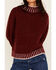 Image #3 - Revel Women's Whip Stitch Turtleneck Sweater, Burgundy, hi-res