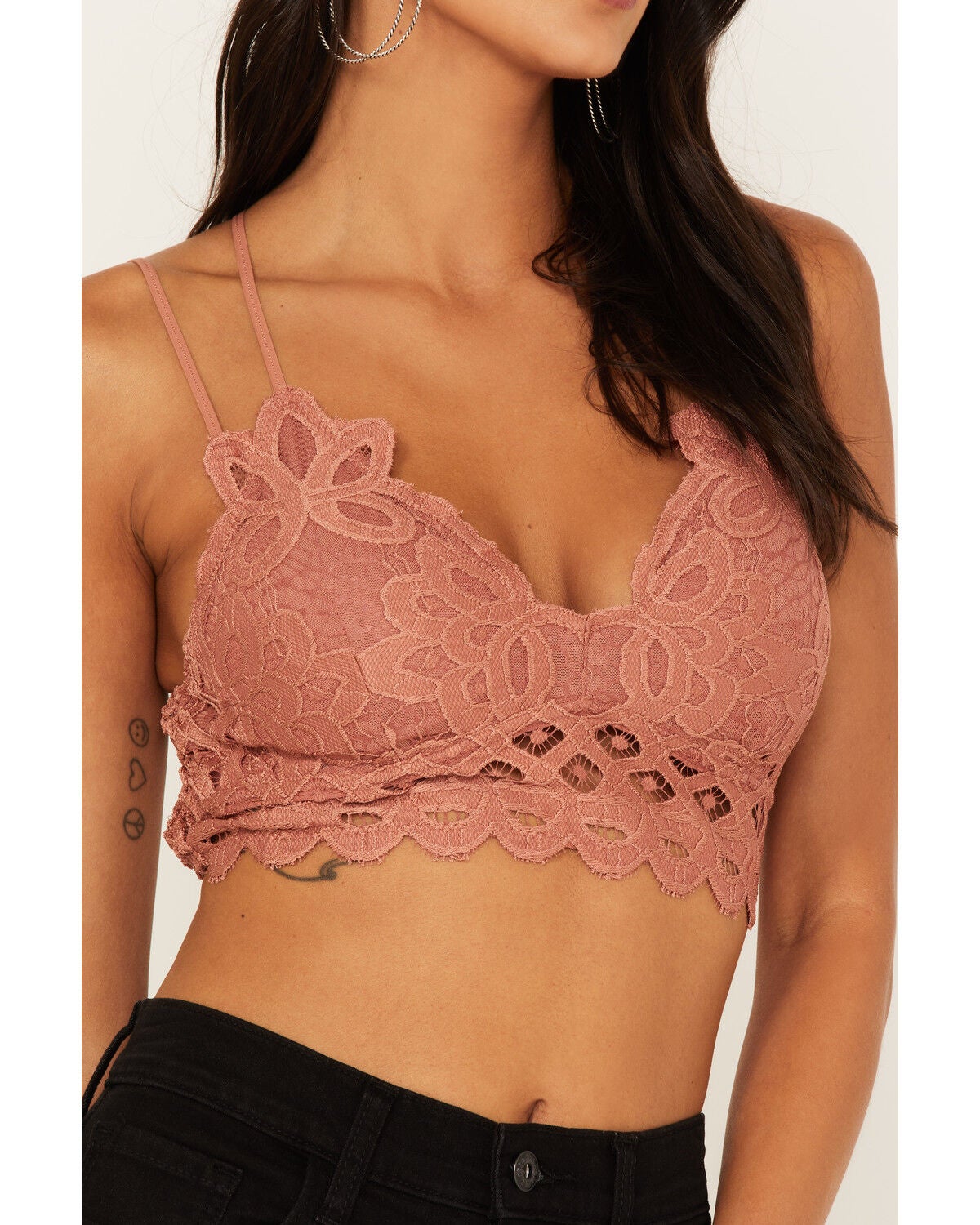 Image #3 - Wishlist Women's Strappy Lace Applique Scallop Lace Bralette, , hi-res
