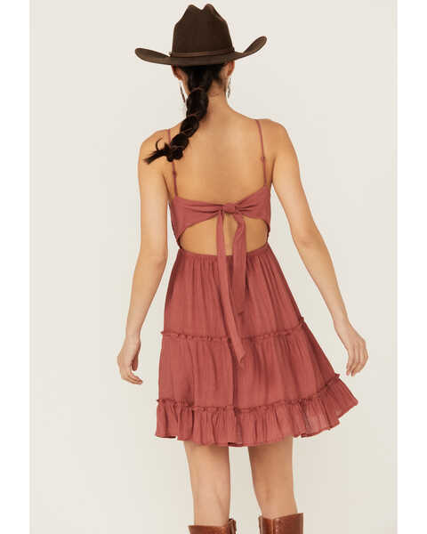 Image #4 - Shyanne Women's Lace Bustier Dress, Rust Copper, hi-res