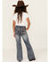 Image #3 - Cowgirl Tuff Girls' Front Seam Timeless Stretch Trouser Jeans, Blue, hi-res