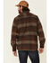 North River Men's Dark Brown Patina Large Plaid Western Flannel Shirt Jacket , Brown, hi-res