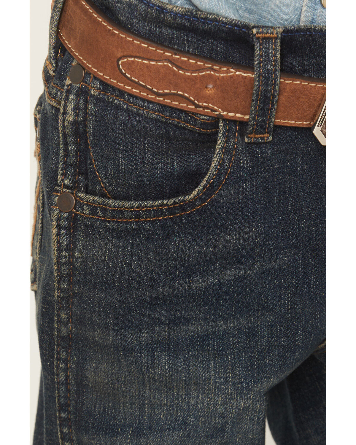 Image #2 - Wrangler Retro Little Boys' Slim Bootcut Stretch Denim Jeans, Blue, hi-res