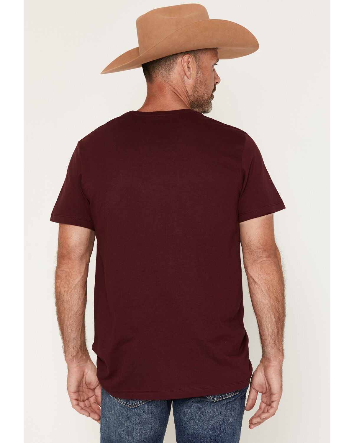 Image #4 - Cinch Men's Boot Barn Exclusive Jean Co. Short Sleeve Graphic T-Shirt, Burgundy, hi-res