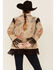 Double D Ranch Women's Story Of The Hunt Zip-Front Leather Jacket , Natural, hi-res