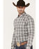 Cody James Men's Tall Pour Long Sleeve Plaid Print Button Down Stretch Western Shirt, Grey, hi-res