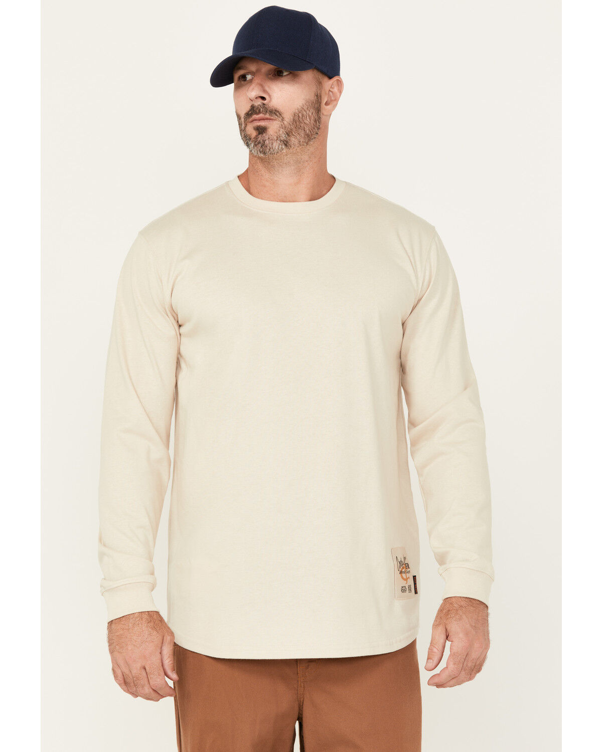 Image #2 - Cody James Men's FR Bull Long Sleeve Graphic Work T-Shirt, Cream, hi-res
