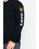 Image #4 - Hawx Men's Logo Crew Long Sleeve Work T-Shirt , Black, hi-res