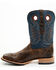 Image #3 - Cody James Men's Union Performance Western Boots - Broad Square Toe, Navy, hi-res