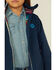 Hooey Girls' Softshell Zip-Front Jacket , Navy, hi-res
