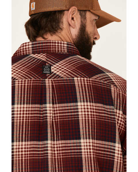 Image #5 - ATG™ by Wrangler Men's All Terrain Men's Coffee Plaid Thermal Lined Long Sleeve Western Flannel Shirt - Big & Tall, , hi-res