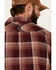 ATG™ by Wrangler Men's All Terrain Men's Coffee Plaid Thermal Lined Long Sleeve Western Flannel Shirt - Big & Tall, Red, hi-res