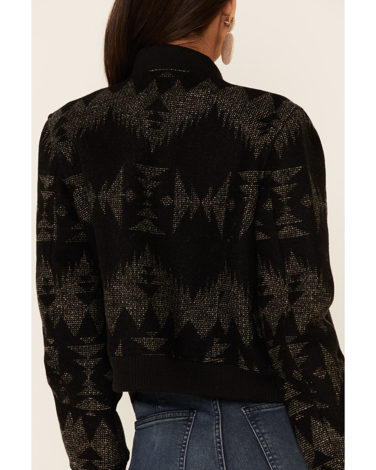 Image #5 - Pendleton Women's Black Sonora Jacquard Bomber Jacket, , hi-res