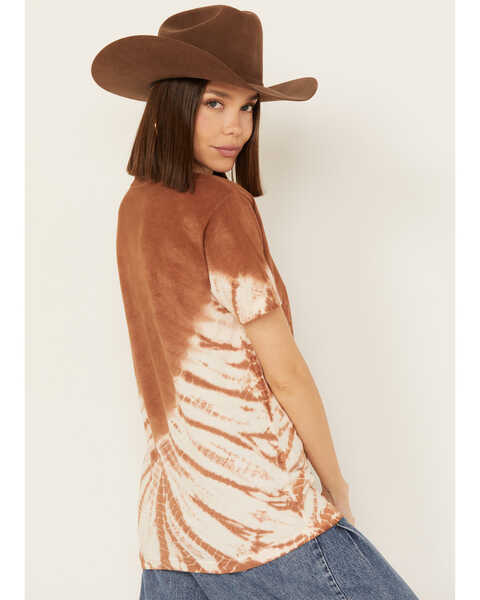 Image #4 - American Highway Women's Hold Your Horses Tie Dye Short Sleeve Graphic Tee, Rust Copper, hi-res