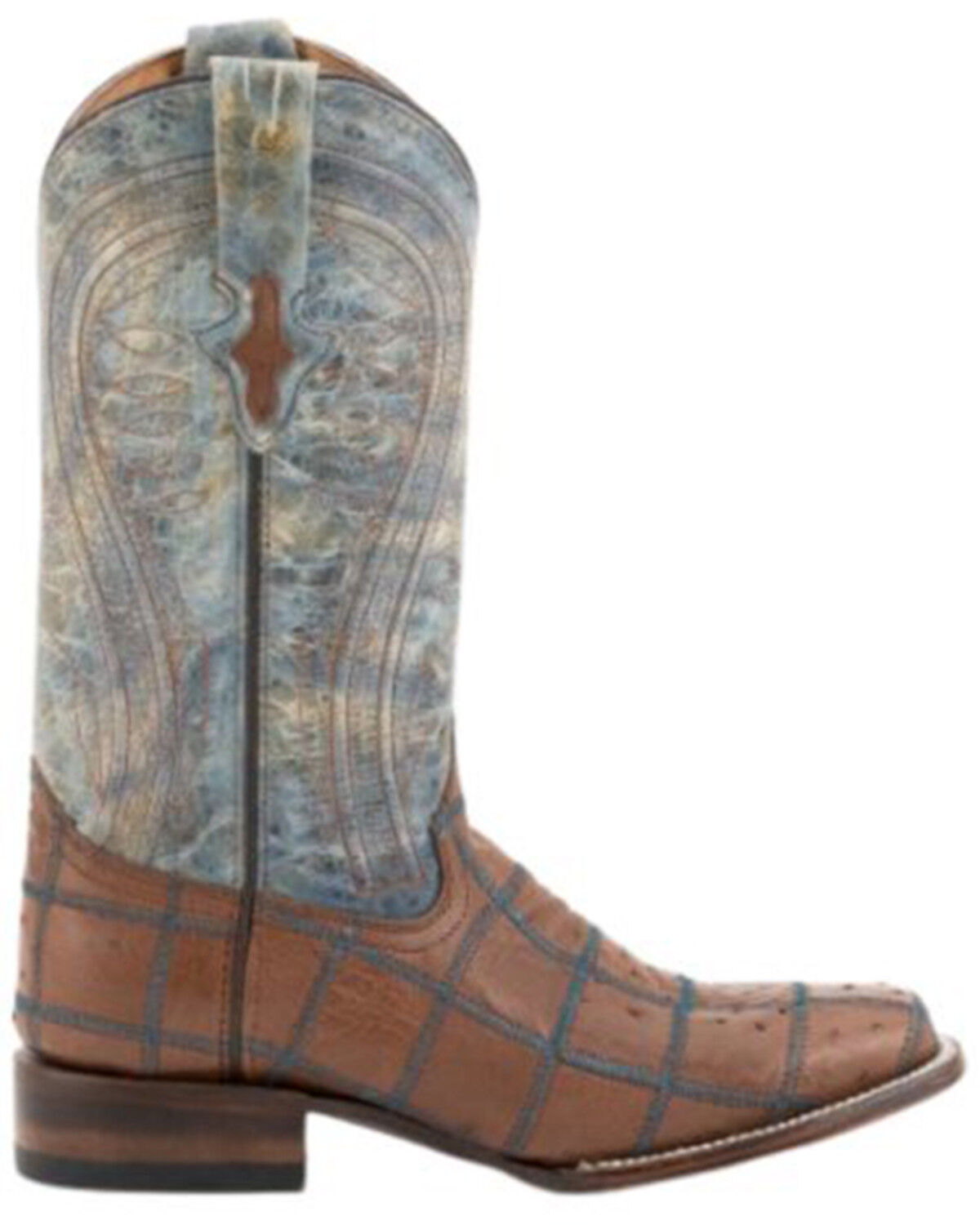 Image #2 - Ferrini Men's Ostrich Patchwork Exotic Western Boots - Broad Square Toe, Kango, hi-res