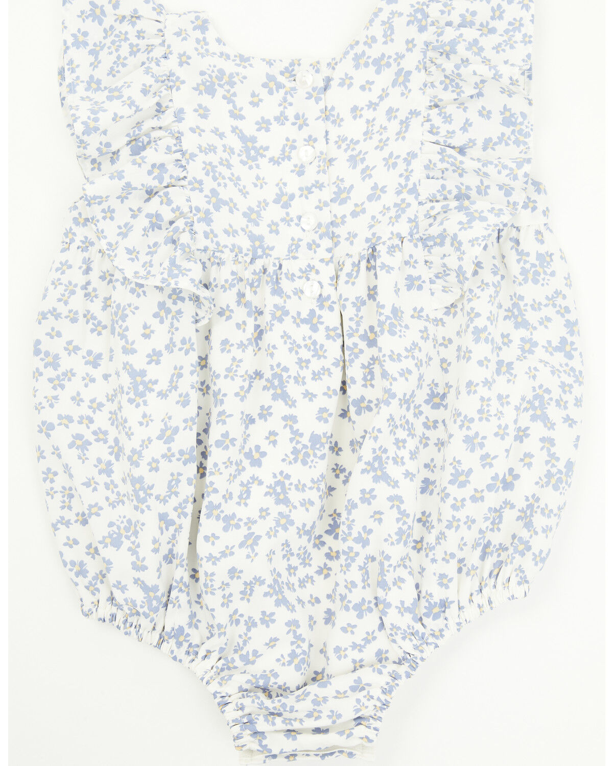 Image #3 - Yura Infant Girls' Printed Puff Sleeve Onesie, Blue, hi-res