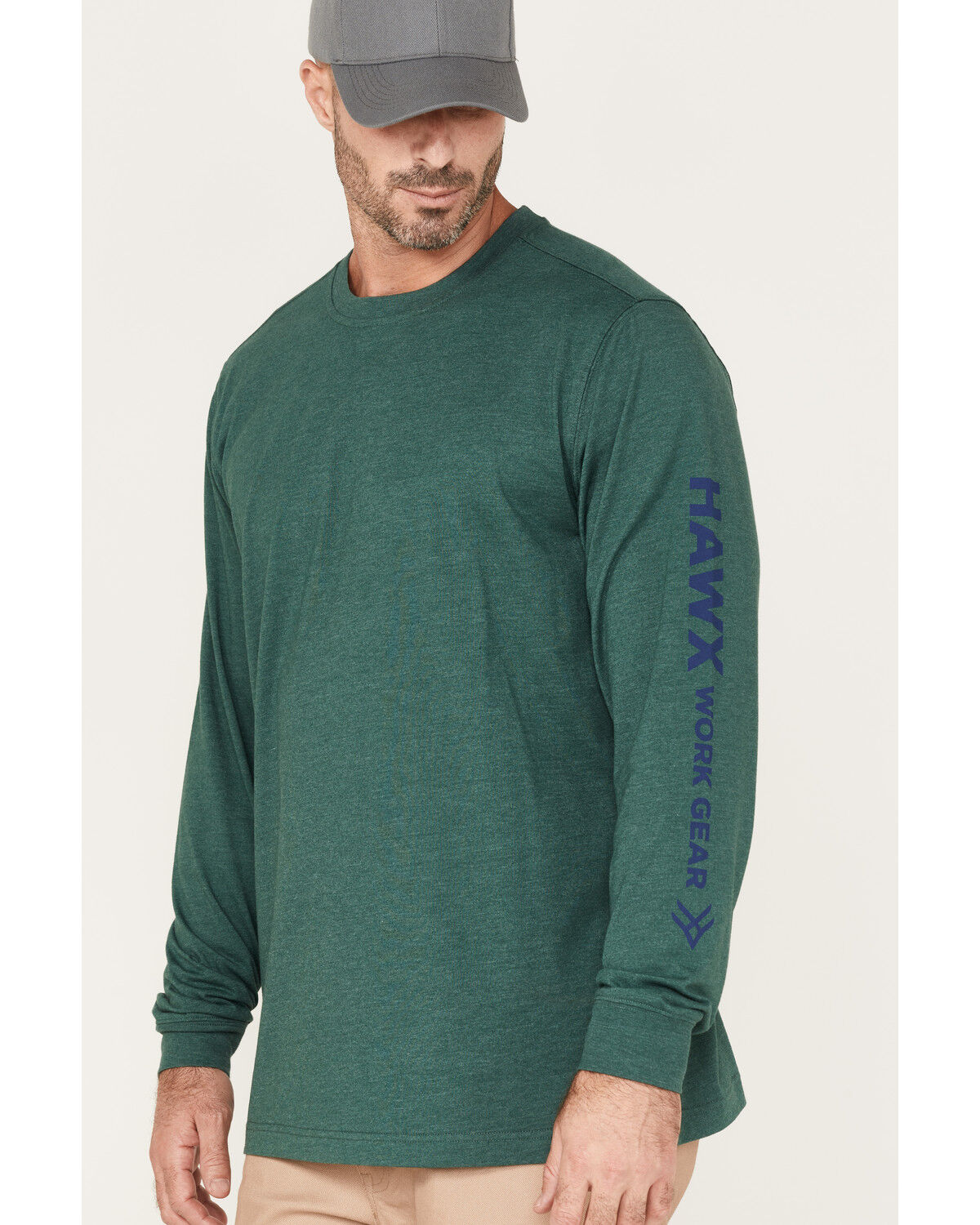 Image #2 - Hawx Men's Quality Goods Logo Graphic Work T-Shirt, Dark Green, hi-res