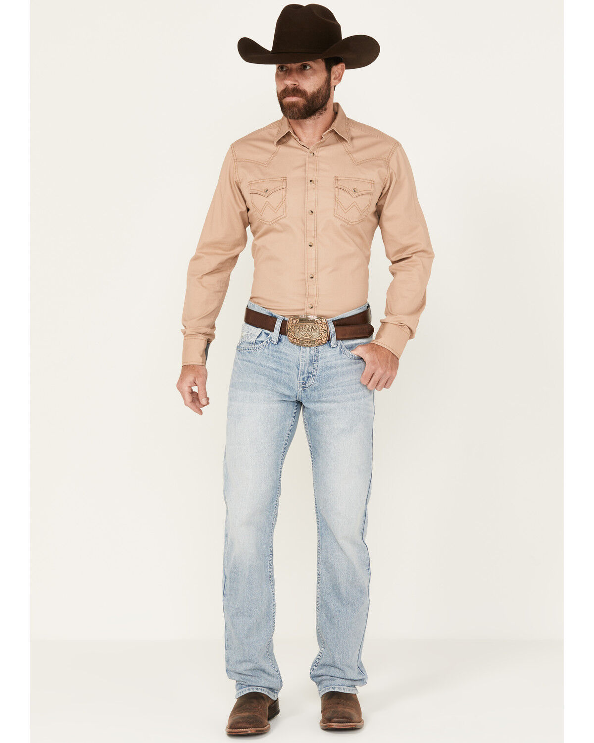 Image #1 - RANK 45® Men's Ambush Slim Straight Stretch Denim Jeans, Light Wash, hi-res
