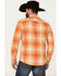 Image #4 - Pendleton Men's Beach Shack Plaid Print Long Sleeve Button-Down Western Shirt , Orange, hi-res