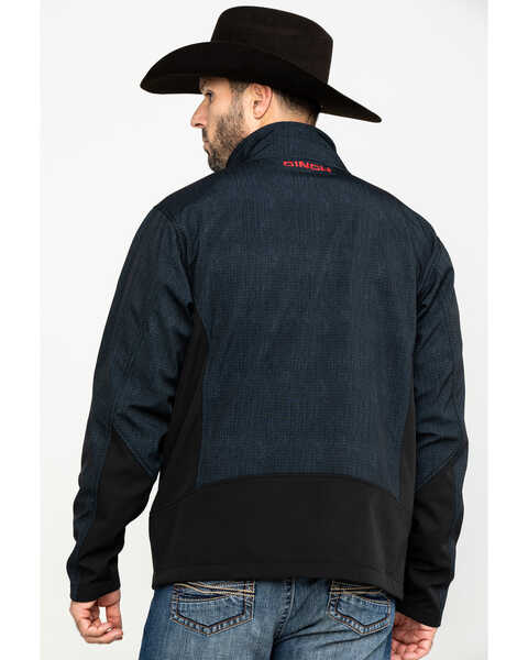 Image #2 - Cinch Men's Dark Gray Zip-Front Bonded Softshell Jacket , , hi-res