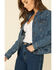 Wrangler Women's Dark Classic Fit Denim Jacket, Blue, hi-res